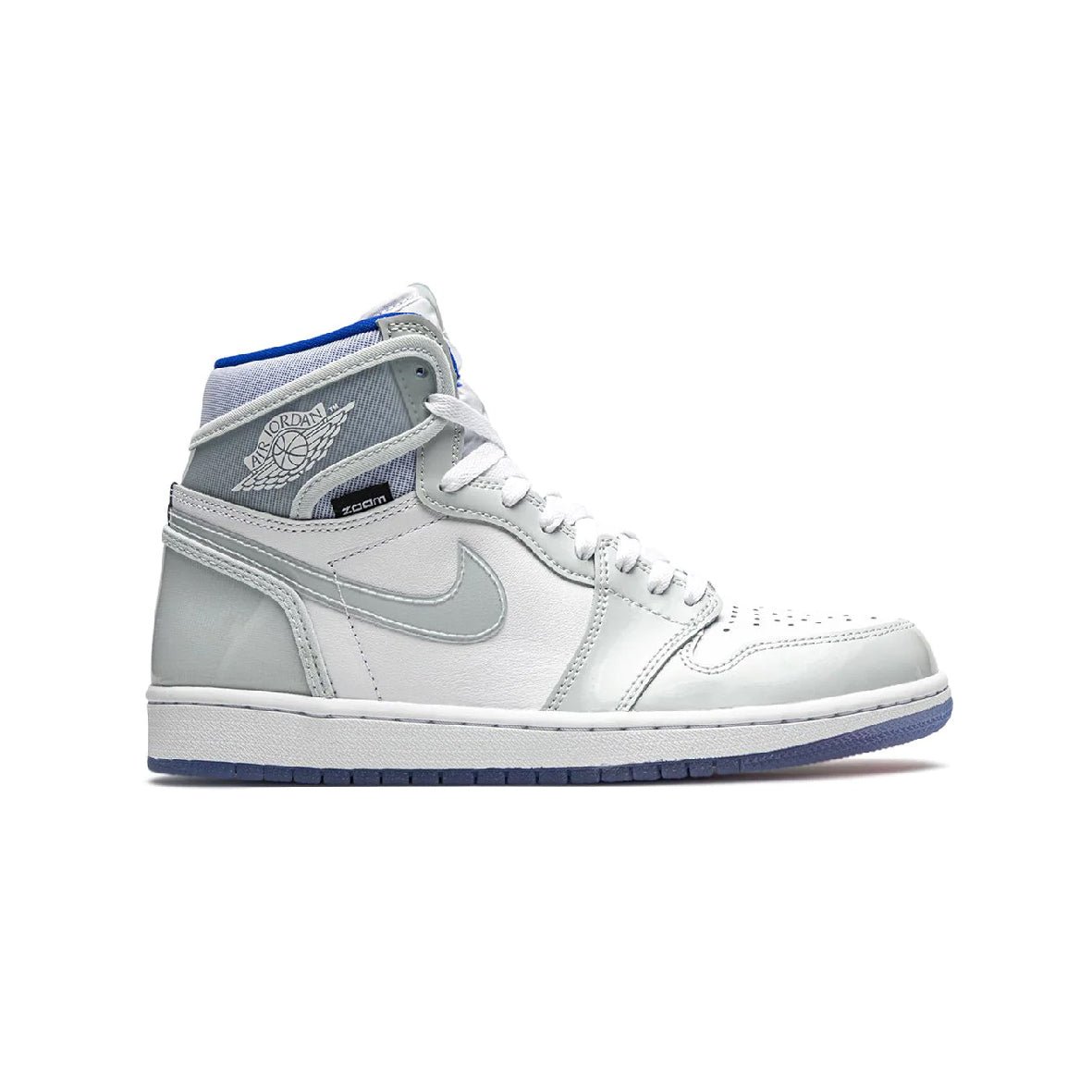 Zapatillas Nike Air Jordan 1 High Zoom Racer Blue Gris Blanco Azul Hombre Retro