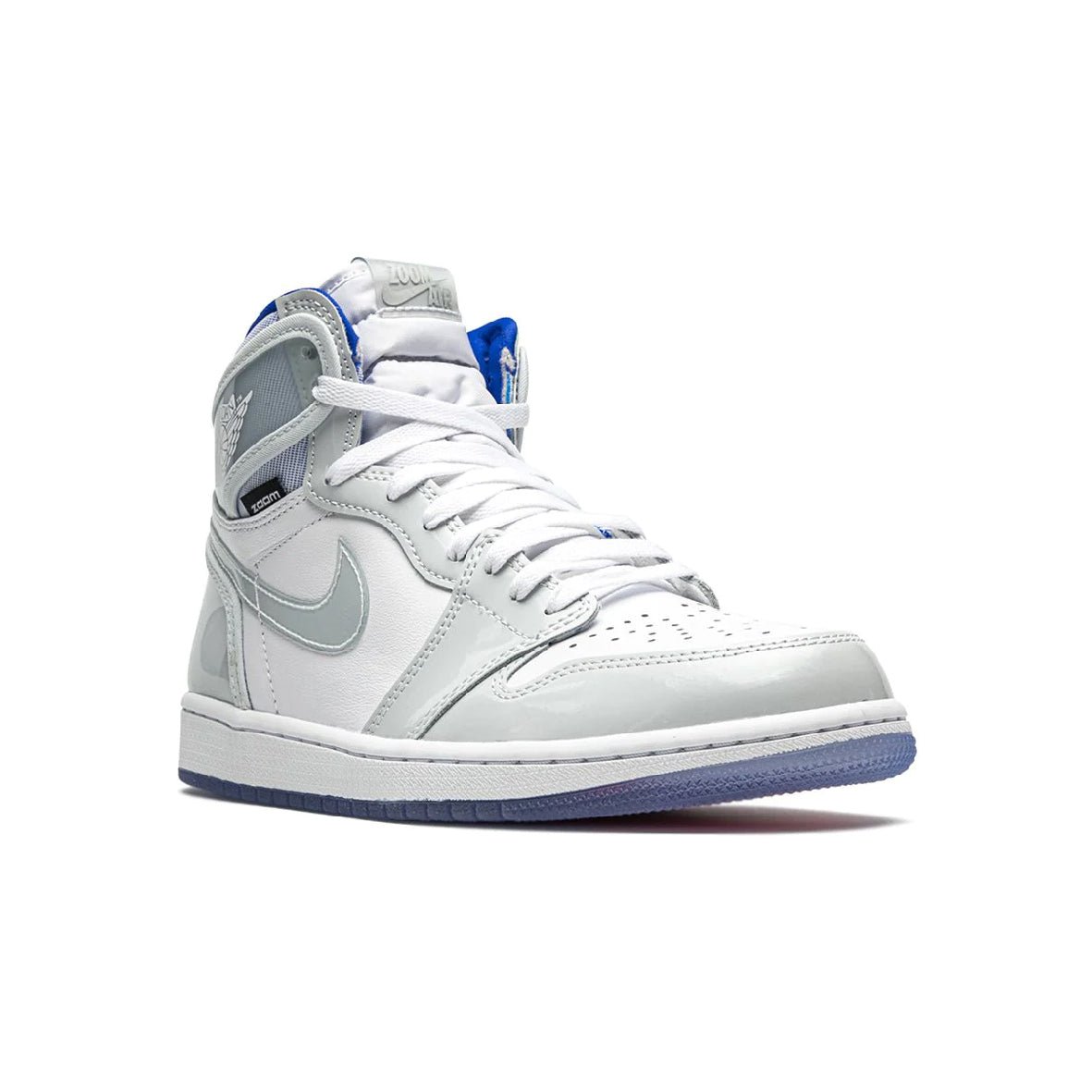 Zapatillas Nike Air Jordan 1 High Zoom Racer Blue Gris Blanco Azul Hombre Retro - Imagen 2